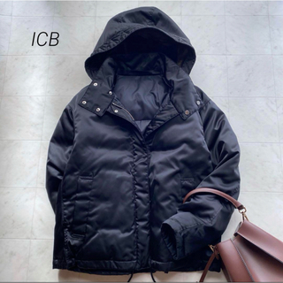 アイシービー(ICB)のICB リバーシブル ダウンジャケット 黒 ブラック 防寒 アウター Mサイズ(ダウンジャケット)
