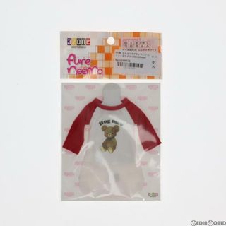 ホワイト(WHITE)のピュアニーモSサイズ用 どうぶつラグランワンピ(レッド×ホワイト/クマ) ドール用衣装(POC404-RDW) アゾン(その他)