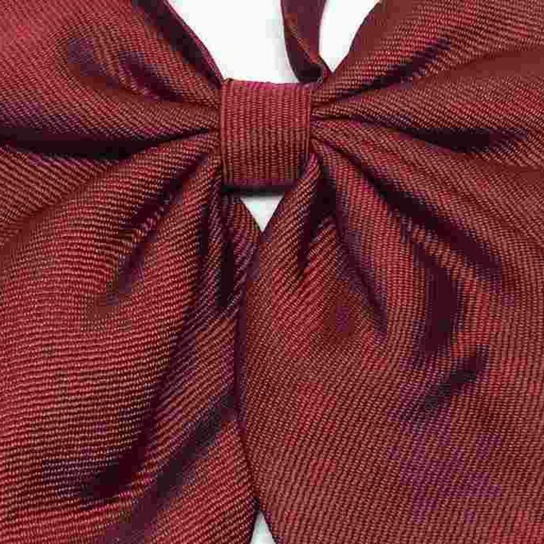 制服リボン 無地 赤 上質 大きめ ふんわり //aab レディースのファッション小物(ネクタイ)の商品写真