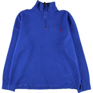 ラルフローレン(Ralph Lauren)の古着 ラルフローレン Ralph Lauren POLO RALPH LAUREN コットンニットハーフジップセーター メンズL /eaa398072(ニット/セーター)