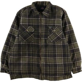 ディッキーズ(Dickies)の古着 ディッキーズ Dickies チェック柄 フルジップ 長袖 ネルシャツジャケット メンズXL /eaa398688(シャツ)