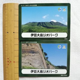 ジオパークカード 伊豆大島 2枚セット(印刷物)