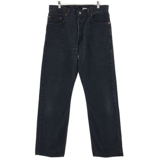 リーバイス(Levi's)の古着 リーバイス Levi's 505 REGULAR FIT STRAIGHT LEG ブラックデニム テーパードデニムパンツ USA製 メンズw34 /taa003671(デニム/ジーンズ)