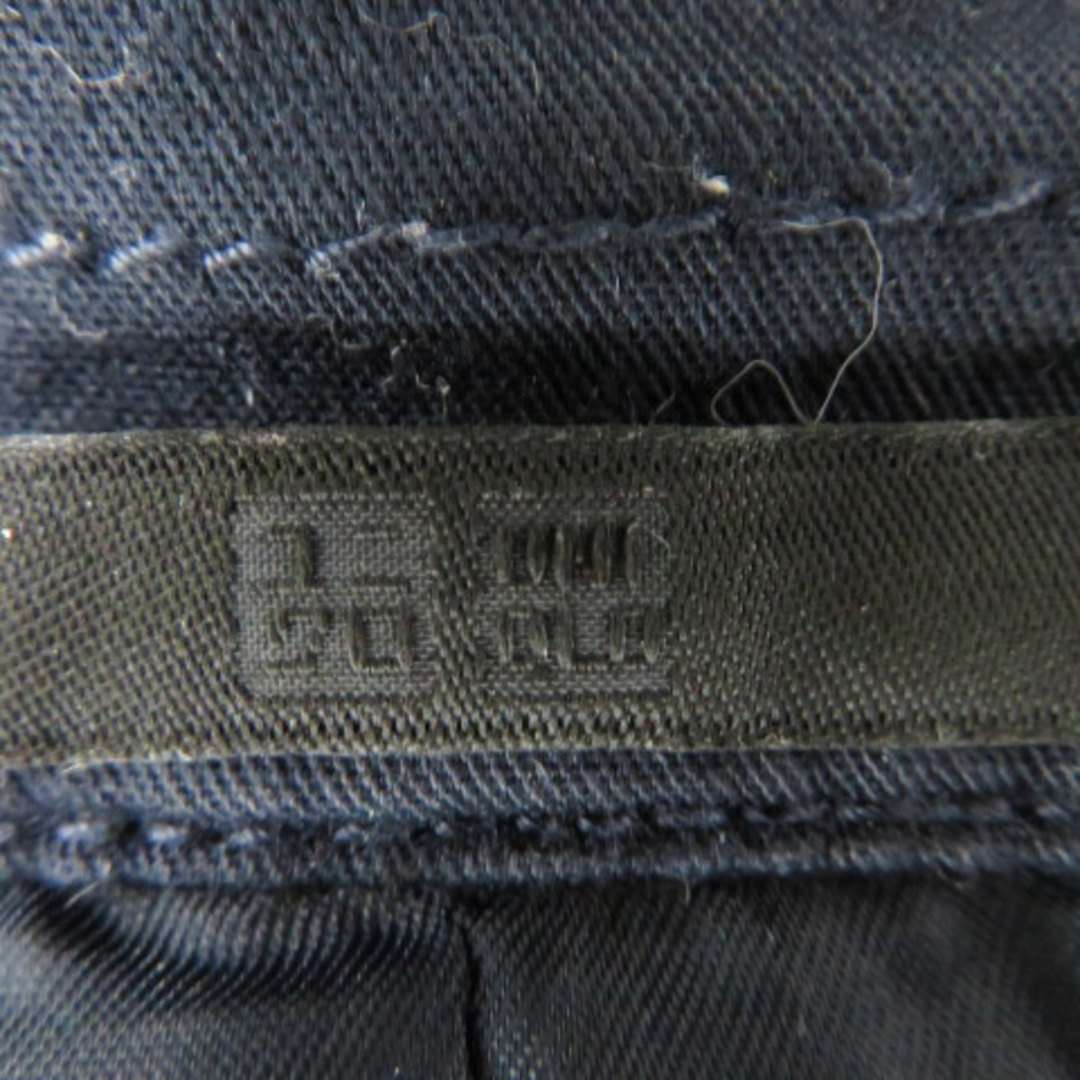 UNIQLO(ユニクロ)のユニクロ トレンチコート スプリングコート ロング丈 ダブルボタン M 紺 レディースのジャケット/アウター(トレンチコート)の商品写真