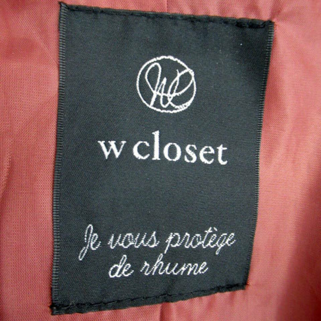 w closet(ダブルクローゼット)のダブルクローゼット w closet チェスターコート ロング丈 F 赤 レディースのジャケット/アウター(その他)の商品写真