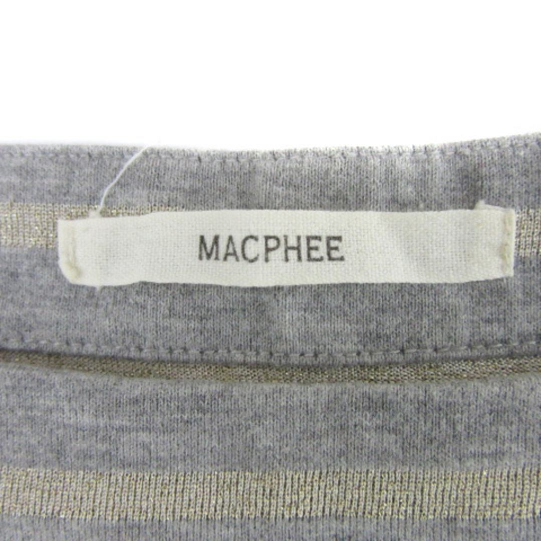 MACPHEE(マカフィー)のマカフィー トゥモローランド Tシャツ カットソー 長袖 ボーダー柄 1 グレー レディースのトップス(Tシャツ(長袖/七分))の商品写真