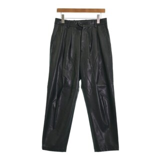 stein - yoke Belted Leather 2タックTrousers レザーパンツ の通販 by