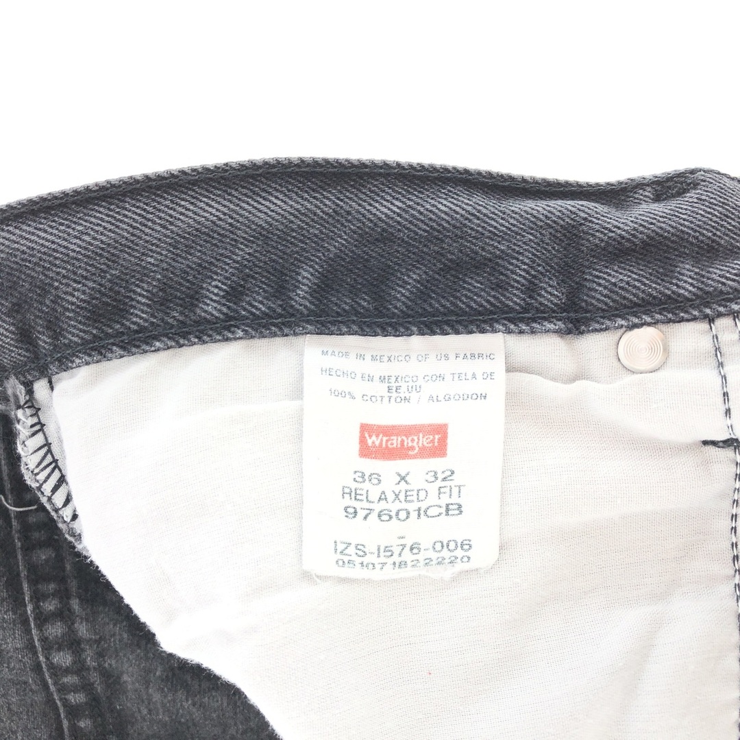 Wrangler(ラングラー)の古着 ラングラー Wrangler ブラックデニム テーパードデニムパンツ メンズw36 /taa002433 メンズのパンツ(デニム/ジーンズ)の商品写真