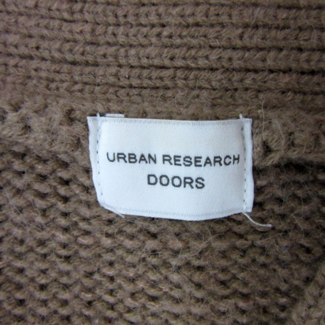 URBAN RESEARCH DOORS(アーバンリサーチドアーズ)のアーバンリサーチ ドアーズ ニットカーディガン セーター 透かし編み 茶 レディースのトップス(カーディガン)の商品写真