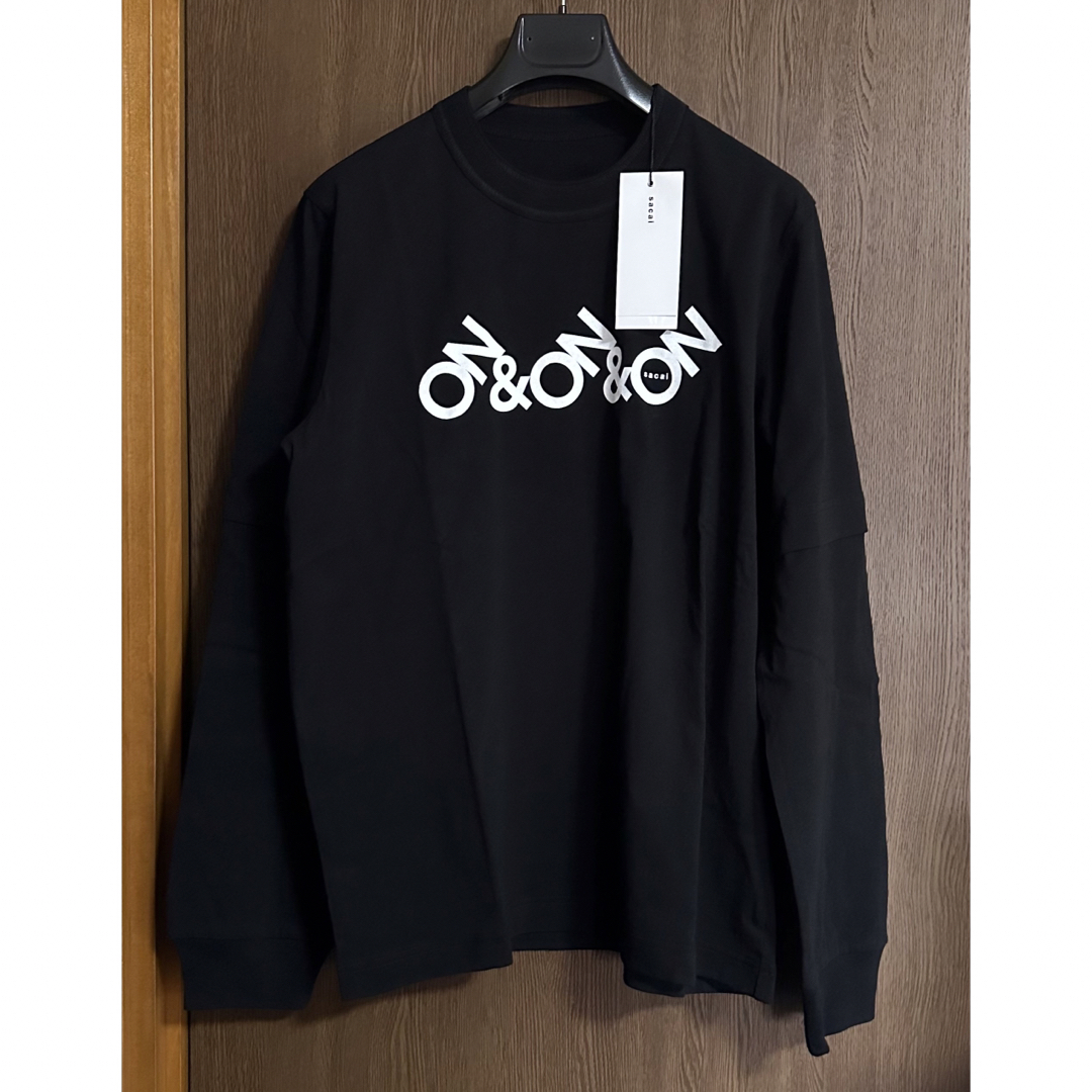 sacai - 黒2新品 sacai サカイ ON & ON ロング Tシャツ ブラック