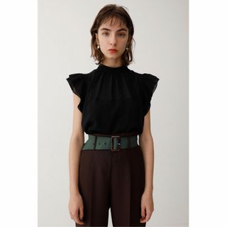 マウジー(moussy)のマウジー EMBROIDERED CHIFFON TOP(シャツ/ブラウス(半袖/袖なし))