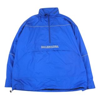 バレンシアガ(Balenciaga)のBALENCIAGA バレンシアガ 19SS 556229 TYD33 ロゴ ナイロン アノラック パーカ ジャケット ブルー系 44【美品】【中古】(その他)