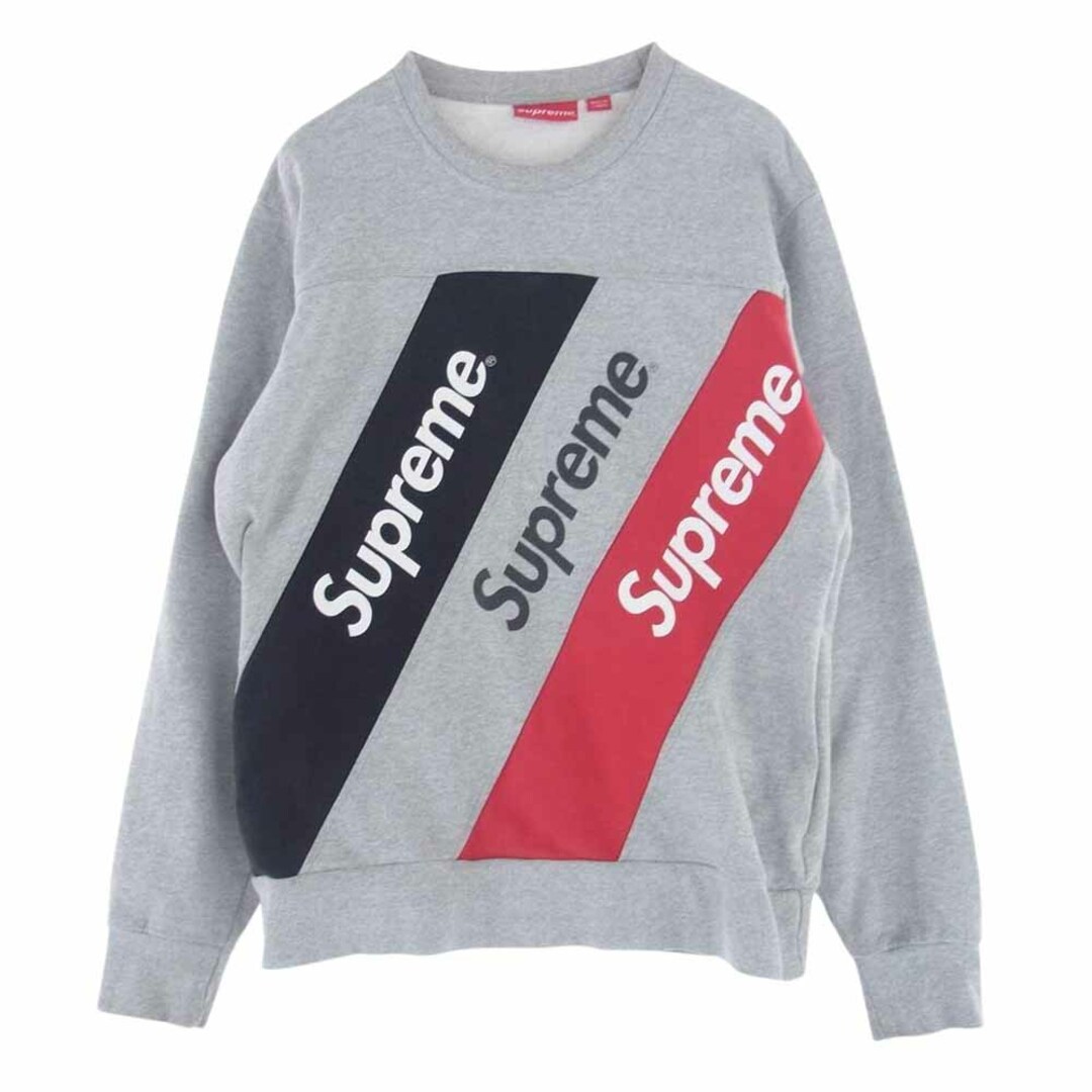 Supreme シュプリーム スウェット 15SS Athletic Split Crewneck アスレチック スプリット クルーネック スウェット グレー系 M