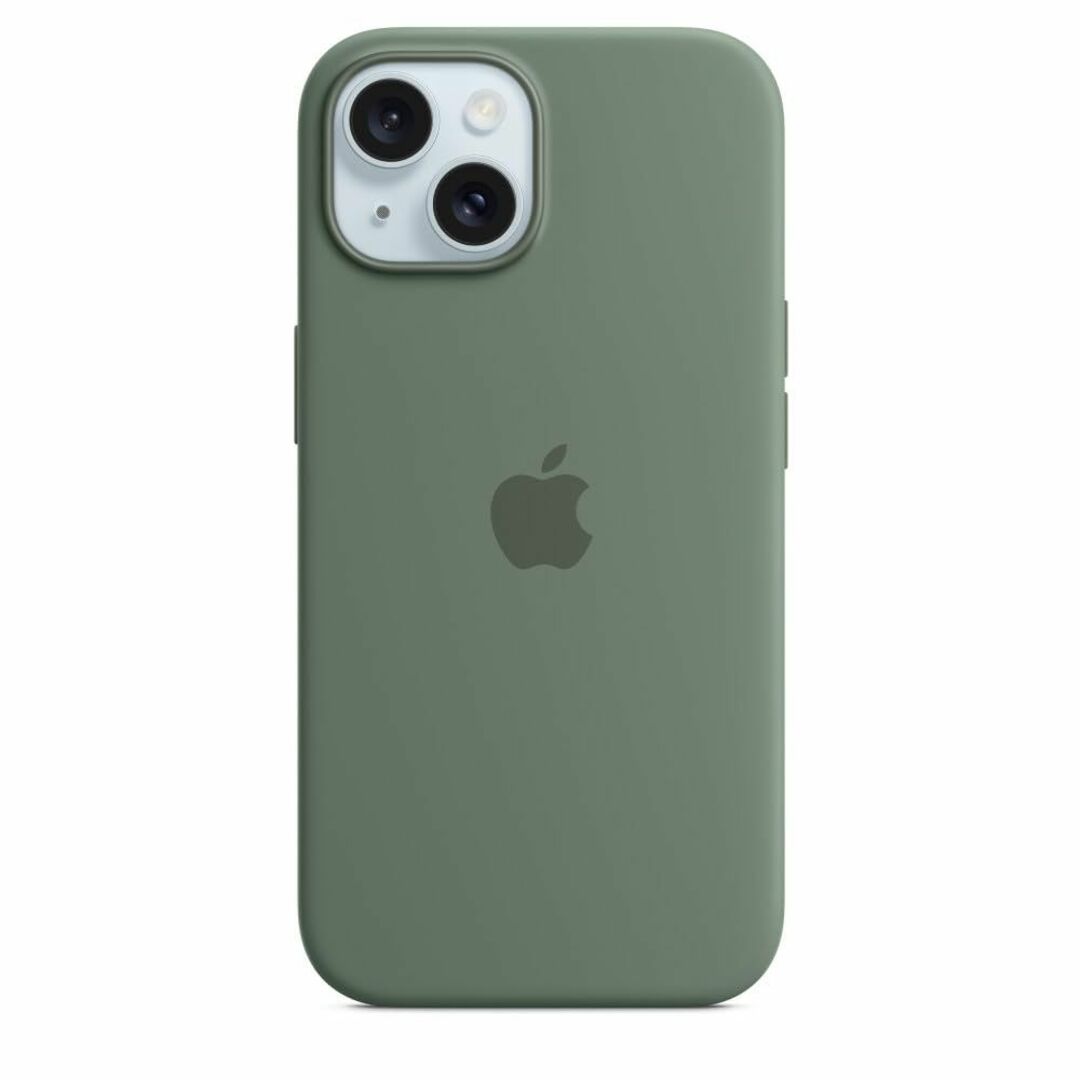 【色: サイプレス】Apple MagSafe対応iPhone 15シリコーンケ