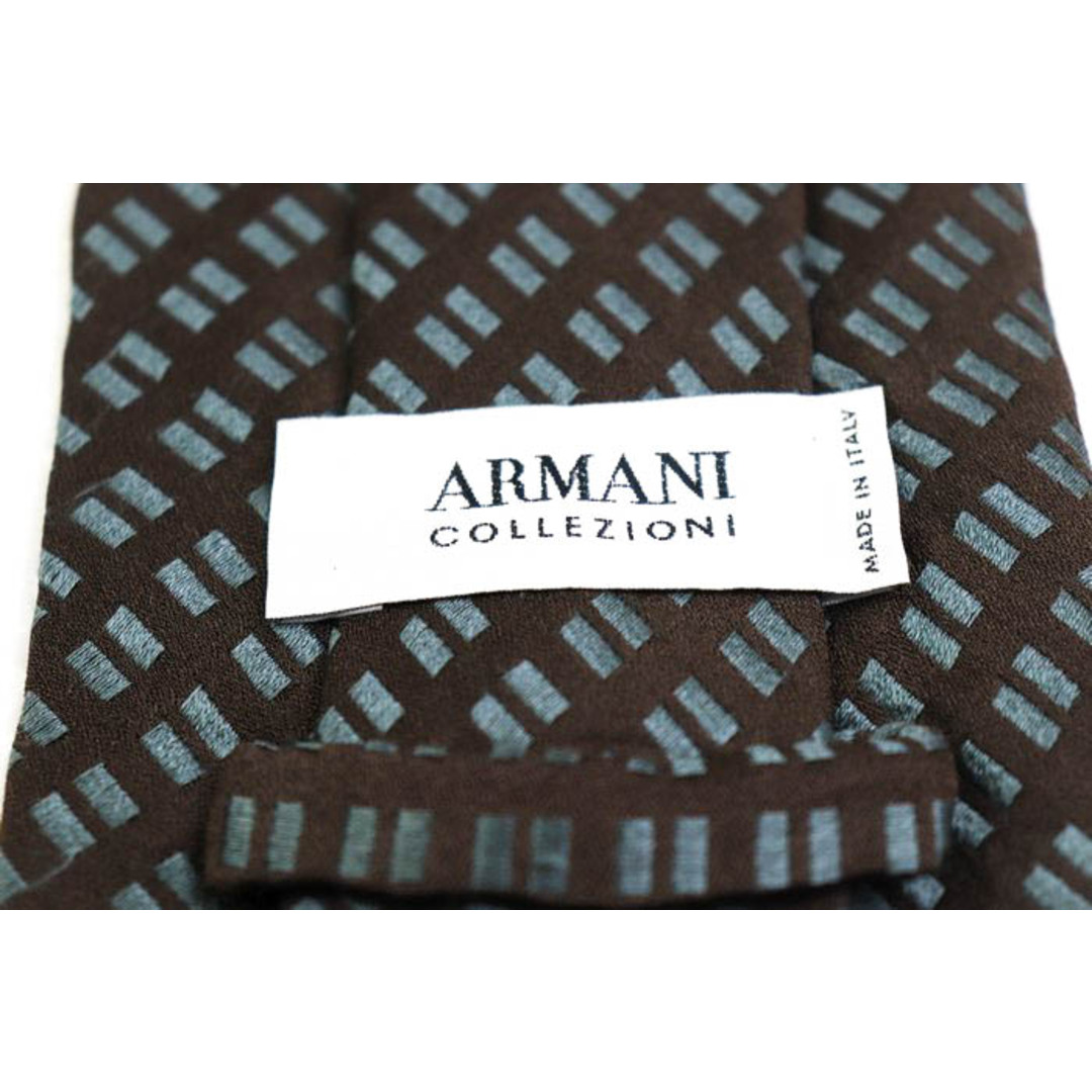 ARMANI COLLEZIONI(アルマーニ コレツィオーニ)のアルマーニコレッツォーニ ブランド ネクタイ シルク 小紋柄 総柄 伊製生地 メンズ ブラウン ARMANI COLLEZIONI メンズのファッション小物(ネクタイ)の商品写真