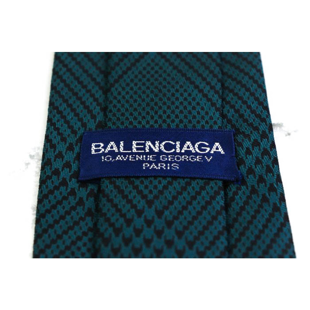 Balenciaga(バレンシアガ)のバレンシアガ ブランド ネクタイ シルク チェック柄 千鳥格子柄 メンズ ネイビー BALENCIAGA メンズのファッション小物(ネクタイ)の商品写真