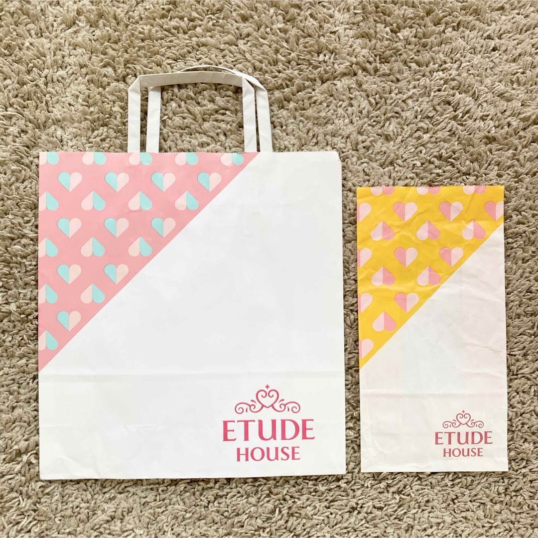 ETUDE HOUSE(エチュードハウス)のETUDE HOUSE エチュードハウス ショッパー 袋 ギフト 2点セット レディースのバッグ(ショップ袋)の商品写真