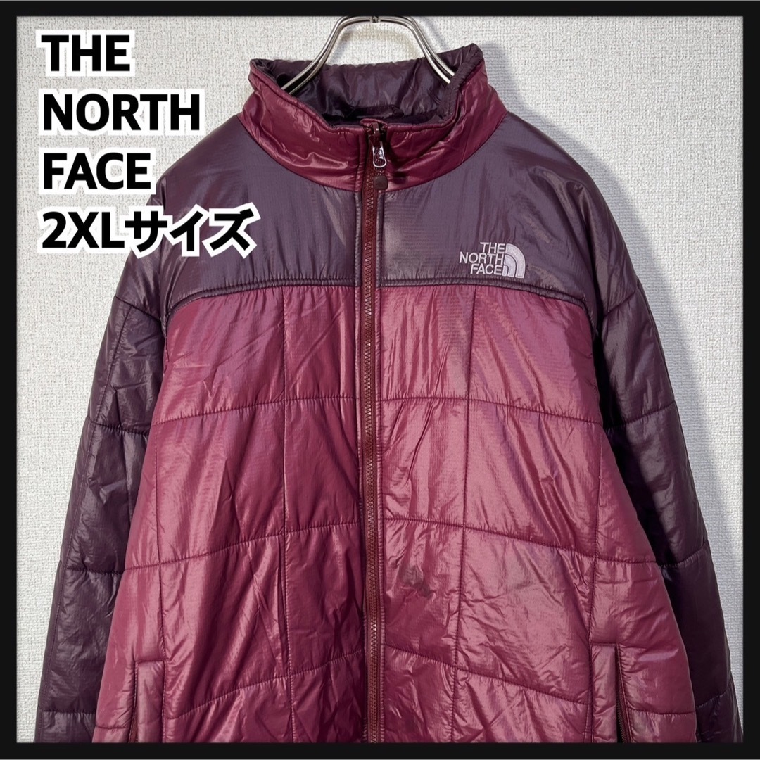 THE NORTH FACE(ザノースフェイス)のノースフェイス】中綿ダウンジャケット　濃い紫パープル　XXL刺繍ワンポイントK3 メンズのジャケット/アウター(ダウンジャケット)の商品写真