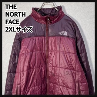 ザノースフェイス(THE NORTH FACE)のノースフェイス】中綿ダウンジャケット　濃い紫パープル　XXL刺繍ワンポイントK3(ダウンジャケット)