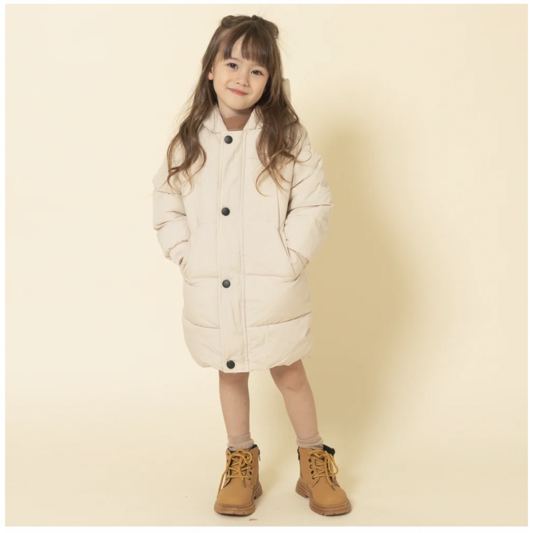 URBAN CHERRY 中綿入りロングコート 140cm キッズ/ベビー/マタニティのキッズ服女の子用(90cm~)(コート)の商品写真