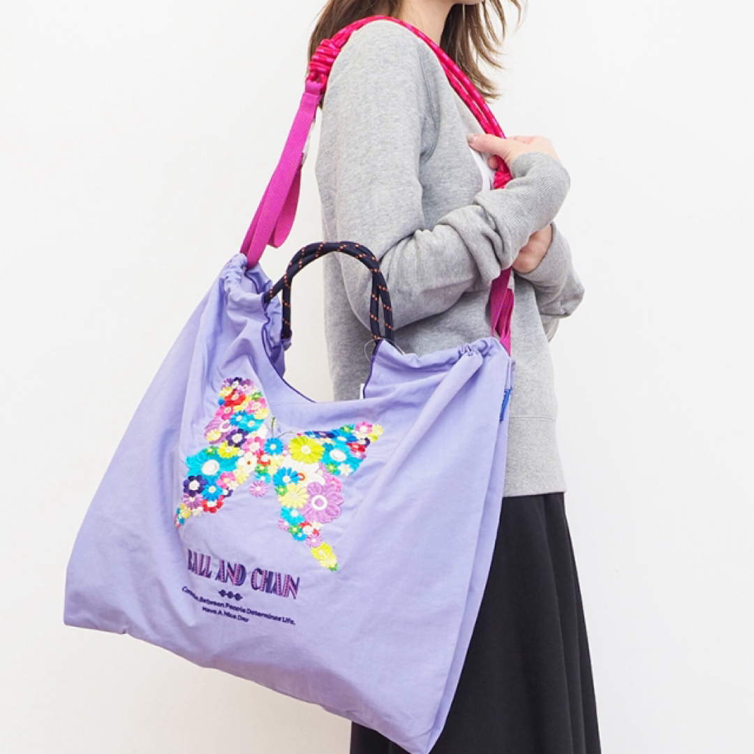 伊勢丹(イセタン)のBall＆Chain/ボールアンドチェーンショルダーストラップストラップ ピンク レディースのバッグ(エコバッグ)の商品写真
