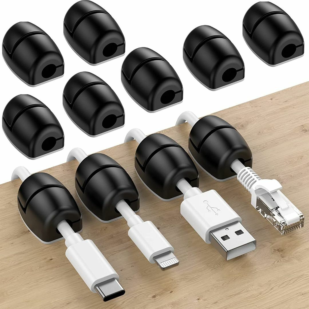 SOULWIT 16個入れ ケーブルクリップ ケーブルホルダー USBケーブル の