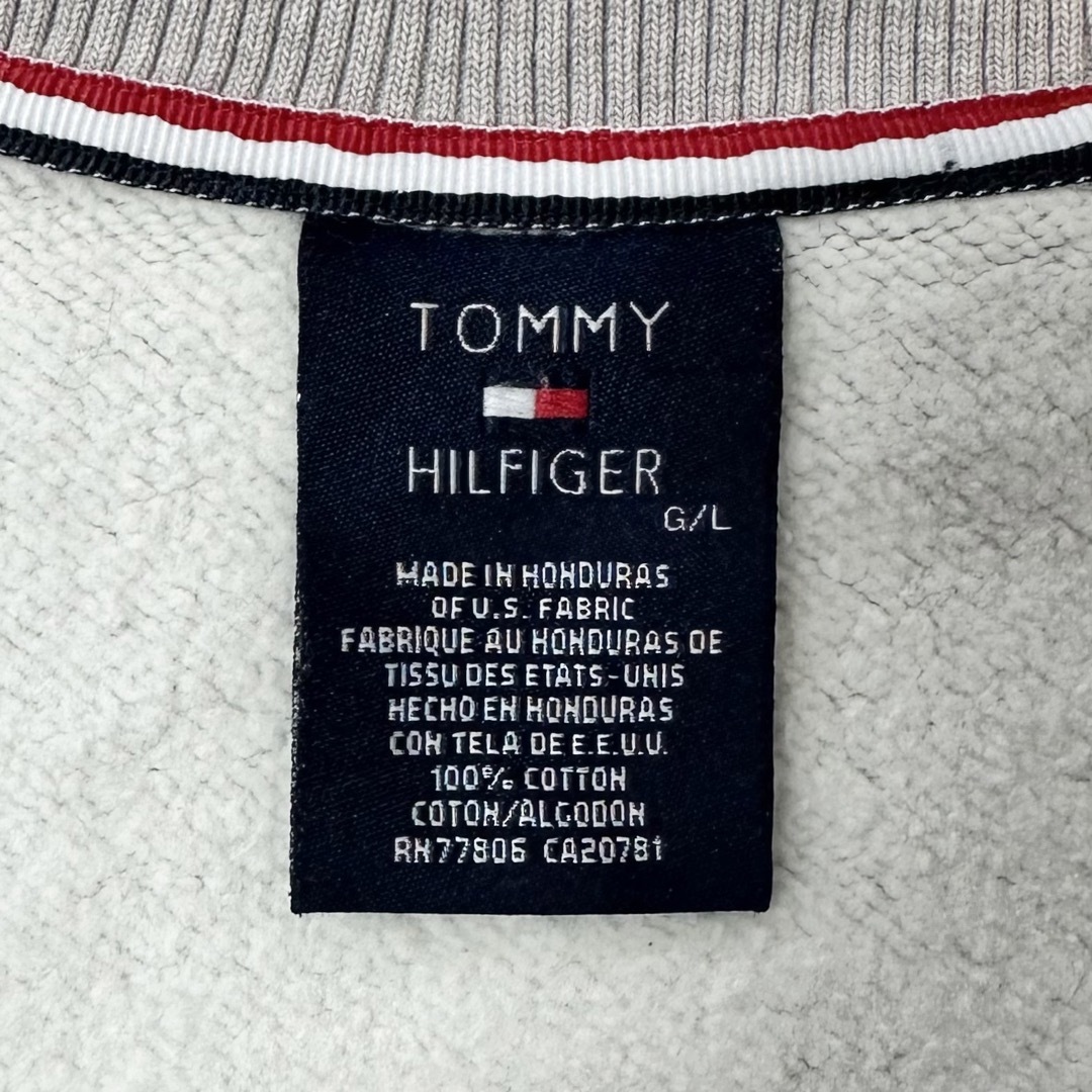 TOMMY HILFIGER(トミーヒルフィガー)のトミーヒルフィガー★トラックジャケット★ジップスウェット★グレーホワイト灰白★L メンズのジャケット/アウター(その他)の商品写真