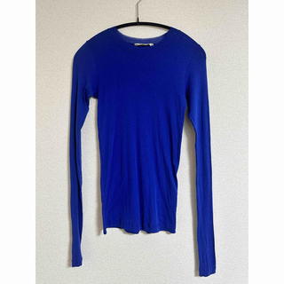 オーラリー(AURALEE)のオーラリー　AURALEE ロングTシャツ　ブルー(Tシャツ/カットソー(七分/長袖))