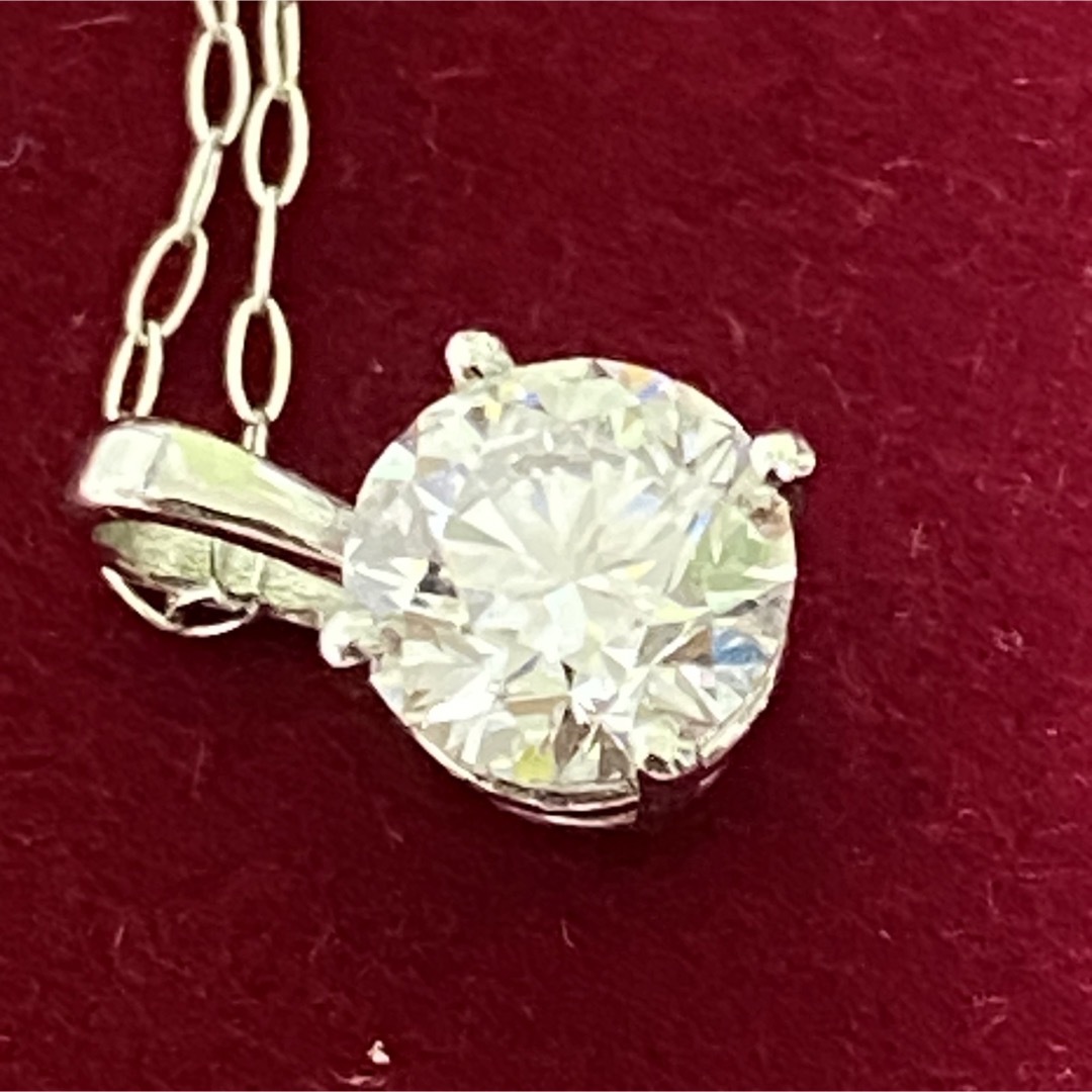 0.6ct D VS1 3EX H&C プラチナ一粒天然ダイヤモンドネックレスの通販