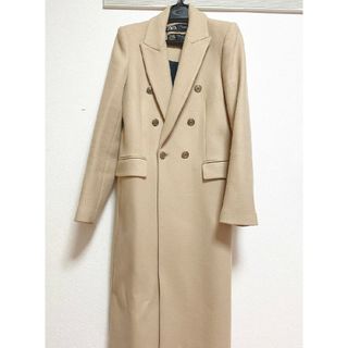 【美品】ZARA    キャメルコート   ゴールドボタン(ロングコート)