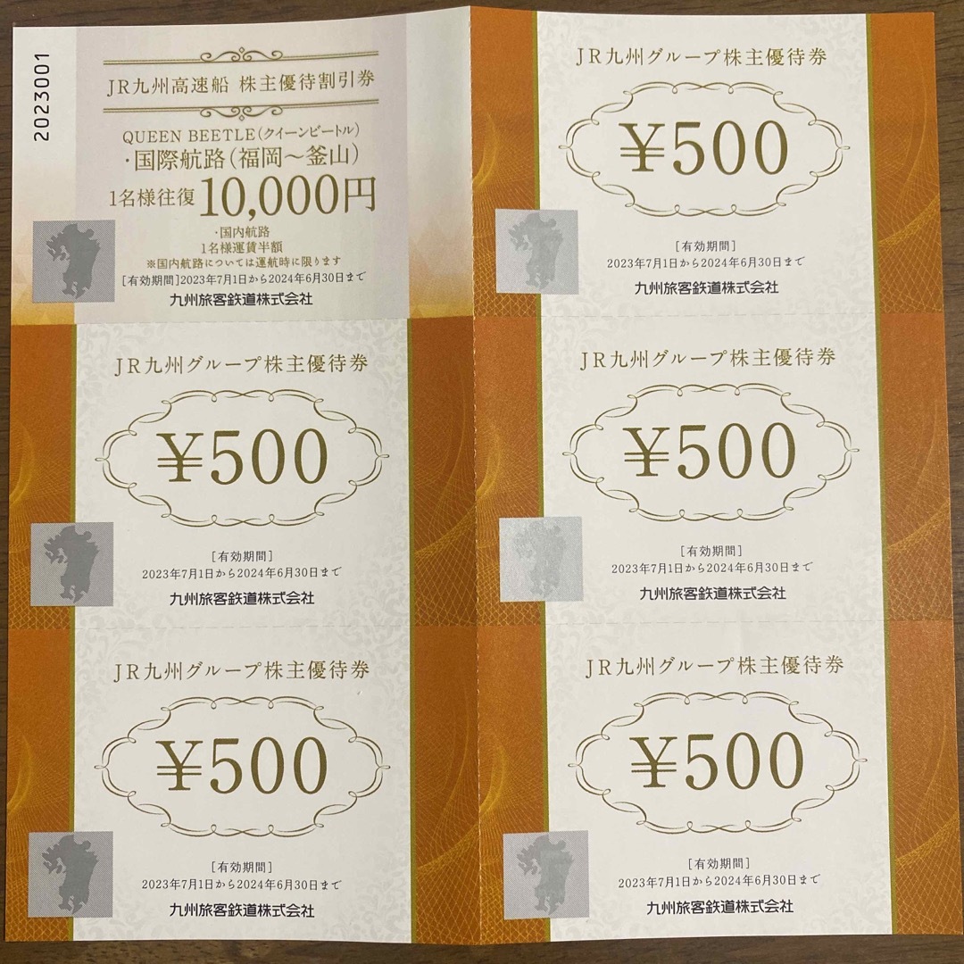 JR(ジェイアール)のJR九州グループ 株主優待券 2500円 チケットの優待券/割引券(ショッピング)の商品写真