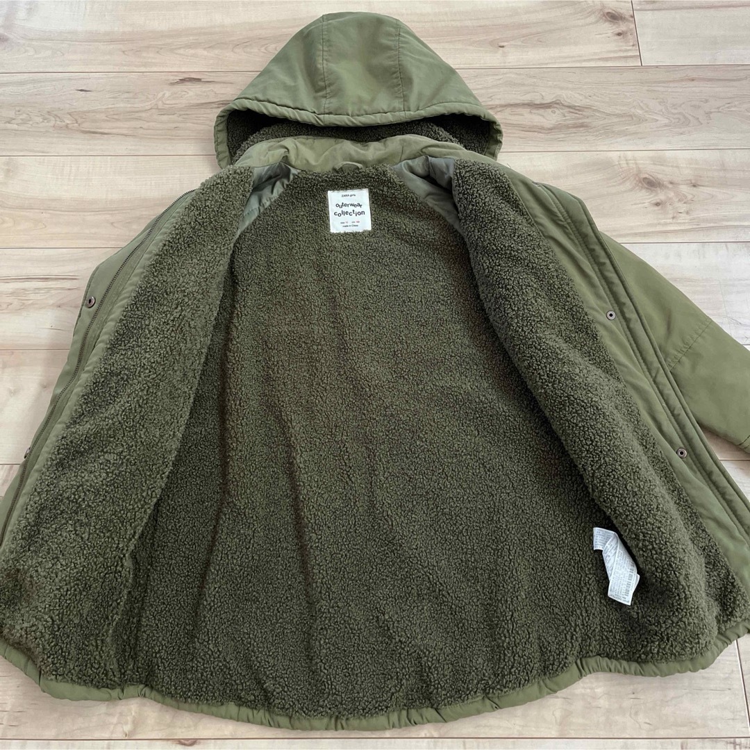 ZARA KIDS - ZARA kids モッズコート カーキ 140 美品の通販 by