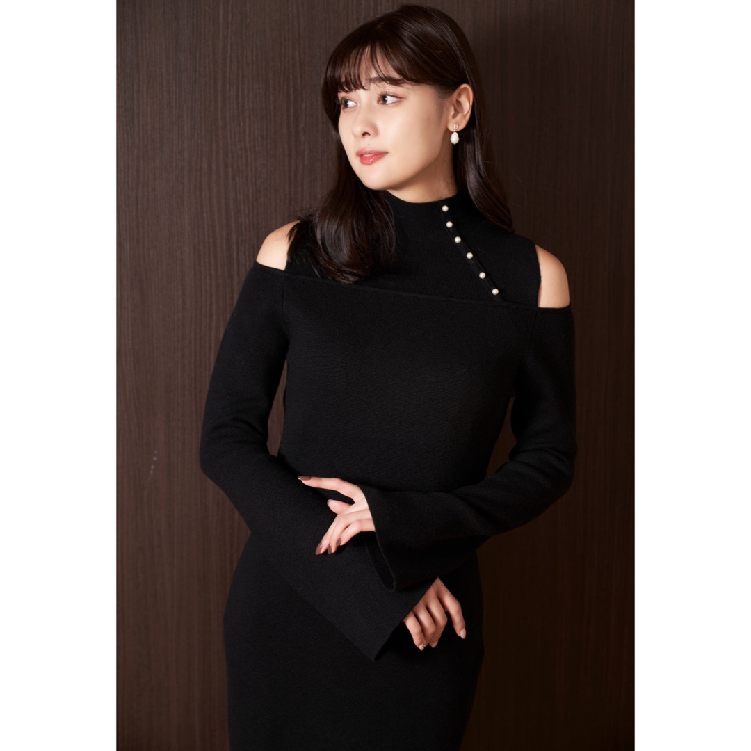 の通信販売 Her lip to Cut-Out Shoulder Knit Dress tonymoly.az