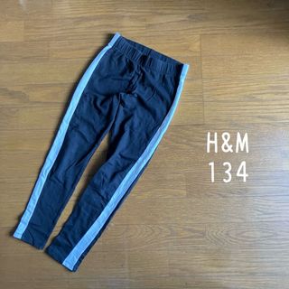 エイチアンドエム(H&M)のエイチアンドエム 134 130 140 レギンス ラインレギンス ブラック 黒(パンツ/スパッツ)