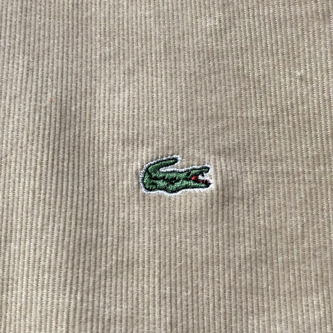 LACOSTE(ラコステ)のラコステ　コーデュロイシャツ　細畝　ベージュ　ワニロゴ　コットン　40サイズ レディースのトップス(シャツ/ブラウス(長袖/七分))の商品写真