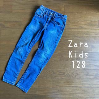 ザラキッズ(ZARA KIDS)のザラキッズ ザラ 128 120 130 デニム パンツ ブルー(パンツ/スパッツ)