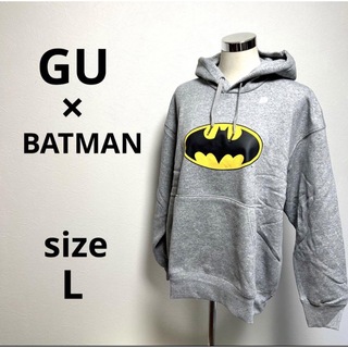 ジーユー(GU)の【新品】GU×バットマン　メンズ　ビッグスウェットパーカー(長袖) L(スウェット)