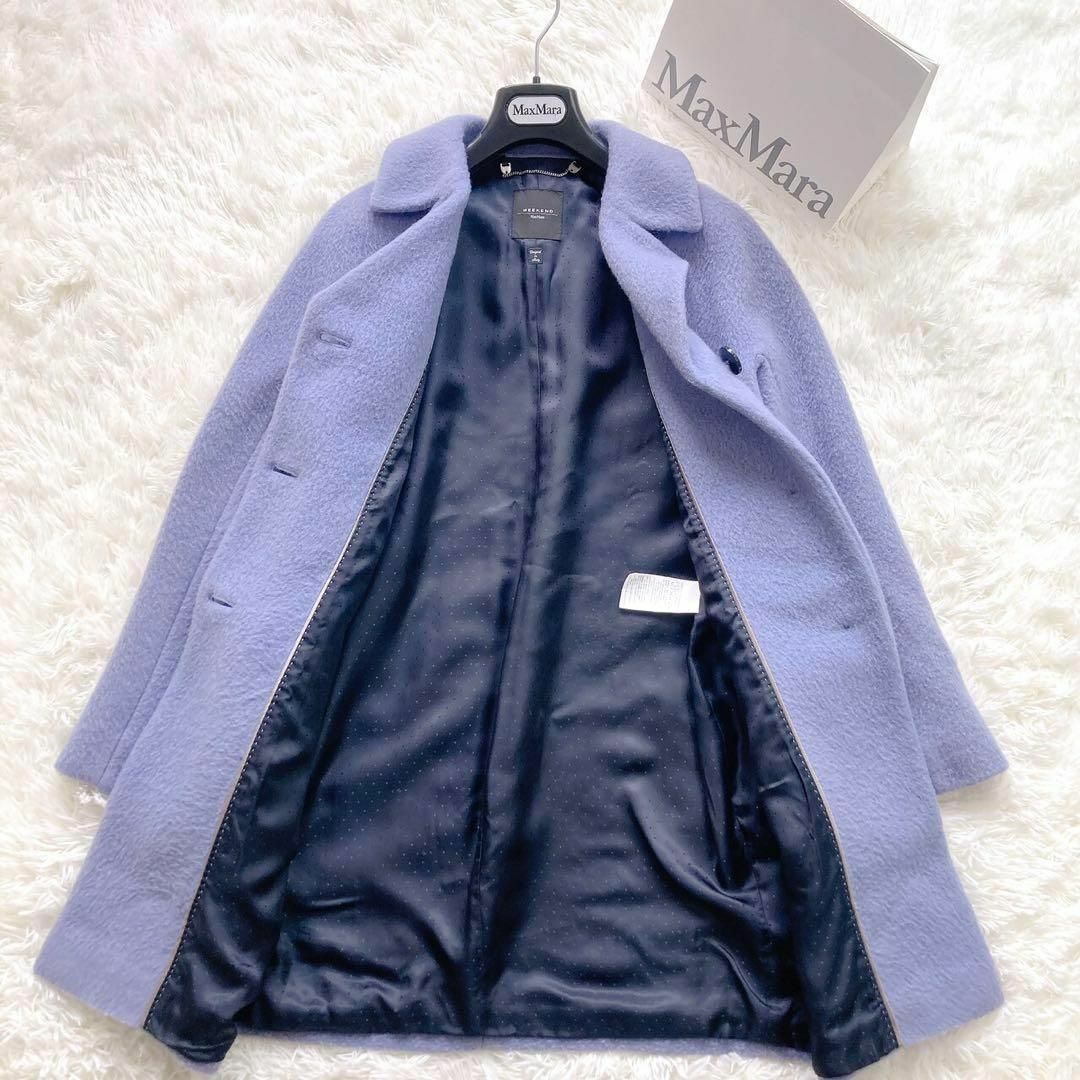 Max Mara(マックスマーラ)の美品　マックスマーラ シャギーコート チェスターコート アルパカ モヘア 36 レディースのジャケット/アウター(ロングコート)の商品写真