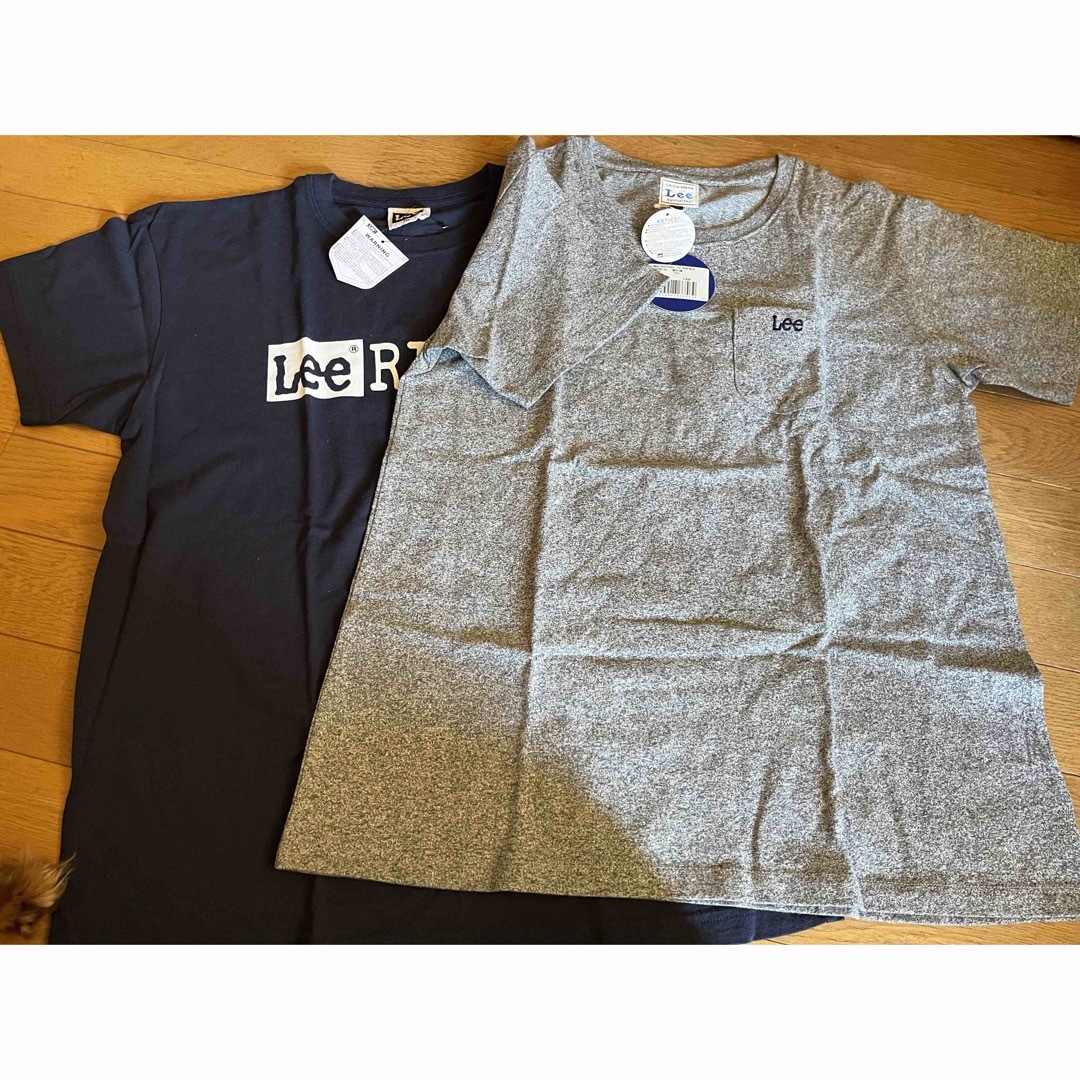 Lee(リー)のbaiya lee メンズ　リー　新品　Tシャツ　半袖　グレー　紺　ロゴ メンズのトップス(Tシャツ/カットソー(半袖/袖なし))の商品写真