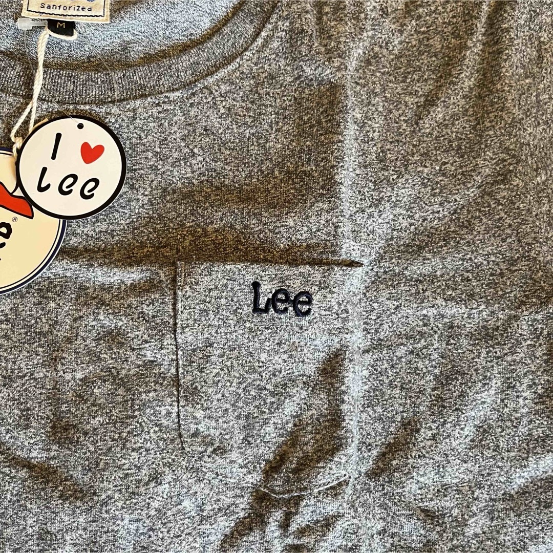 Lee(リー)のbaiya lee メンズ　リー　新品　Tシャツ　半袖　グレー　紺　ロゴ メンズのトップス(Tシャツ/カットソー(半袖/袖なし))の商品写真