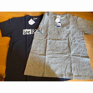 リー(Lee)のbaiya lee メンズ　リー　新品　Tシャツ　半袖　グレー　紺　ロゴ(Tシャツ/カットソー(半袖/袖なし))