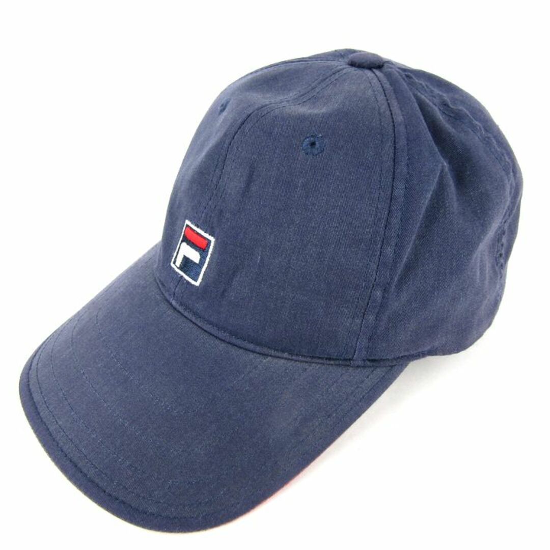 FILA(フィラ)のフィラ キャップ ロゴ刺繍 ベルクロ ブランド 帽子 レディース メンズ ネイビー FILA メンズの帽子(キャップ)の商品写真