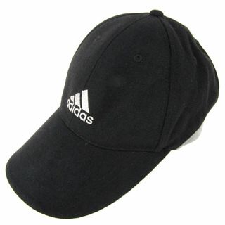 アディダス(adidas)のアディダス キャップ ロゴ ベルクロ ブランド 帽子 レディース メンズ 57cm~60cmサイズ ブラック adidas(キャップ)