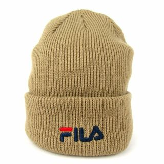 フィラ(FILA)のフィラ ニットキャップ ニット帽 ロゴ ブランド 帽子 メンズ 57cm~59cmサイズ ブラウン FILA(ニット帽/ビーニー)