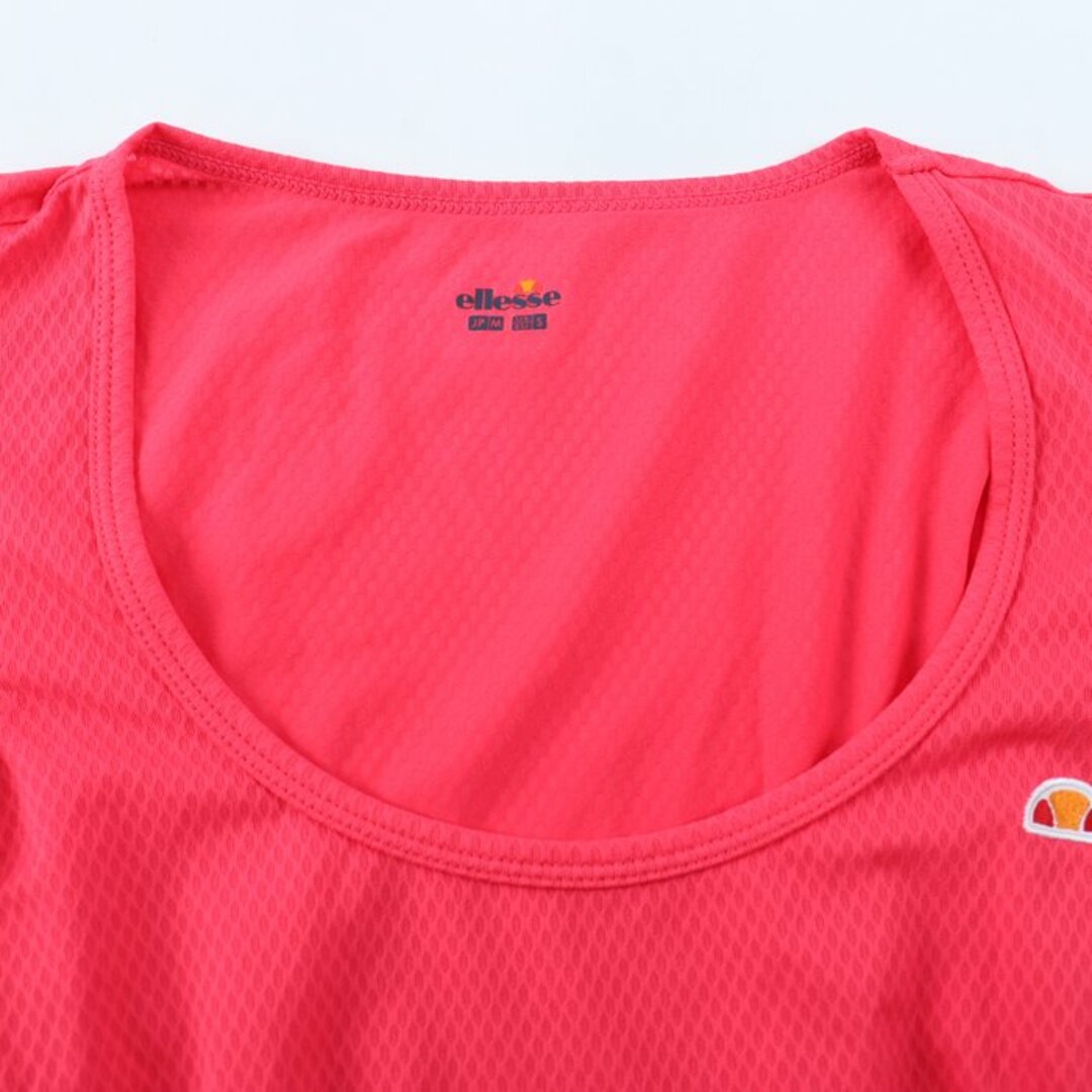 ellesse(エレッセ)のエレッセ 半袖Tシャツ フリル袖 ワンポイントロゴ スポーツウエア レディース Mサイズ ピンク ellesse レディースのトップス(Tシャツ(半袖/袖なし))の商品写真