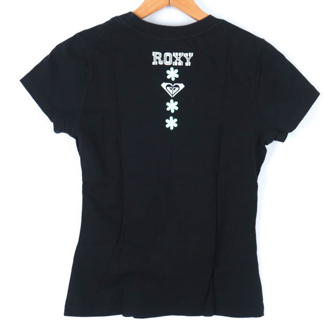 Roxy(ロキシー)のロキシー 半袖Tシャツ グラフィックT バックロゴ スポーツウエア レディース Sサイズ ブラック ROXY レディースのトップス(Tシャツ(半袖/袖なし))の商品写真