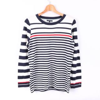 トミーヒルフィガー(TOMMY HILFIGER)のトミーヒルフィガー ニット セーター 長袖 ウール/シルク混 トップス メンズ Lサイズ ホワイト TOMMY HILFIGER(ニット/セーター)