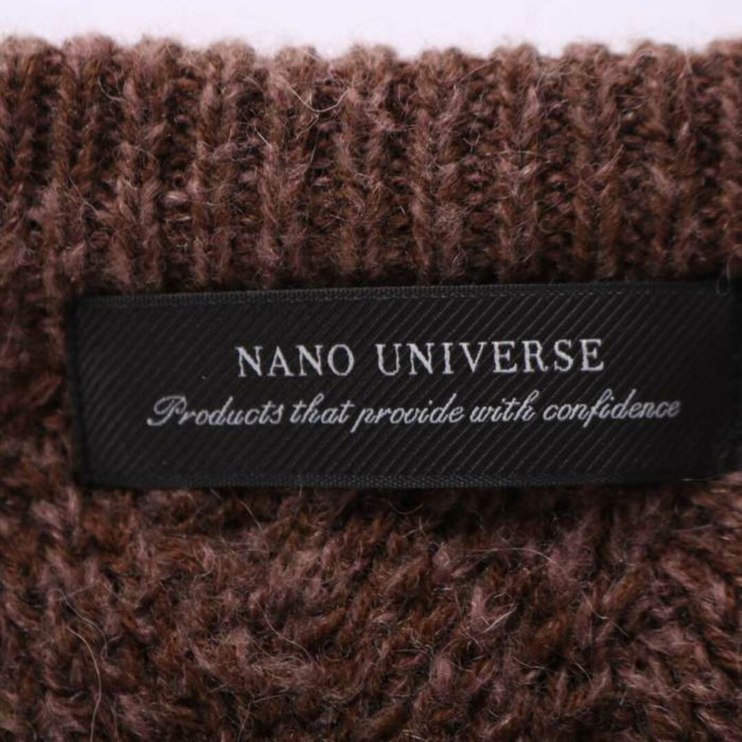 nano・universe(ナノユニバース)のナノユニバース ニット セーター 長袖 ウール/モヘヤ混 トップス メンズ Sサイズ ブラウン nano universe メンズのトップス(ニット/セーター)の商品写真