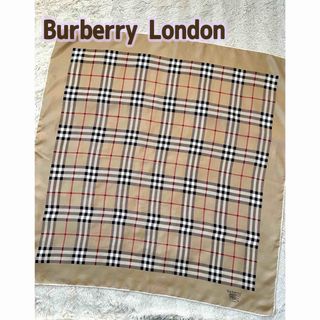 バーバリーブルーレーベル(BURBERRY BLUE LABEL)のBurberry London ベージュ系ノバチェック柄　大判スカーフ(バンダナ/スカーフ)