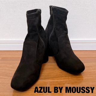 アズールバイマウジー(AZUL by moussy)のAZUL BY MOUSSY ショートブーツ　黒(ブーツ)